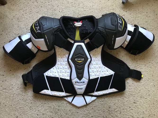 Used Senior Large CCM Tacks Pro Shoulder Pads Pro Stock
