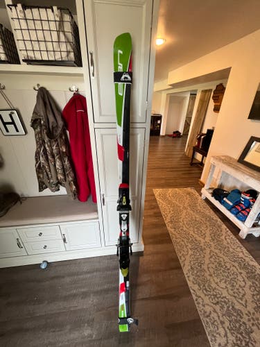 Used Unisex Elan Racing RCX Skis With Bindings Max Din 12