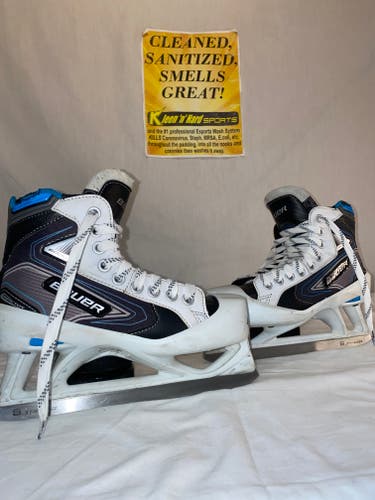 Junior Used Bauer Reactor 5000 Hockey Goalie Skates Regular Width Size 2