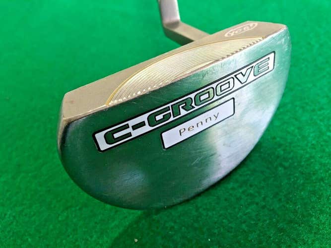 YES! Golf C-Groove PENNY Putter  RH ~34" Steel W/Label / New Grip / Nice /mm6350