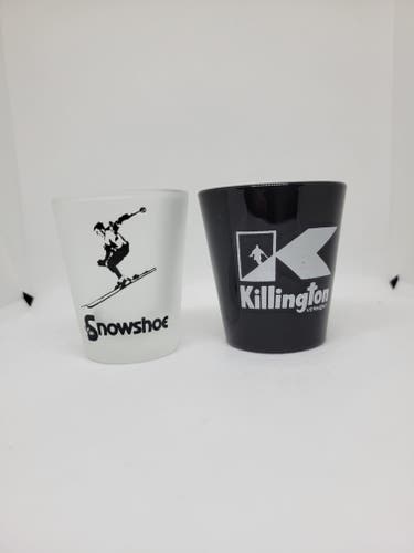 Snowshoe and Killington Ski Resort Shot Glasses