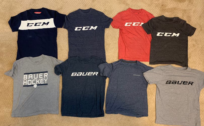 Bauer/CCM Youth Hockey T-Shirts, Batch of 6, Youth Small