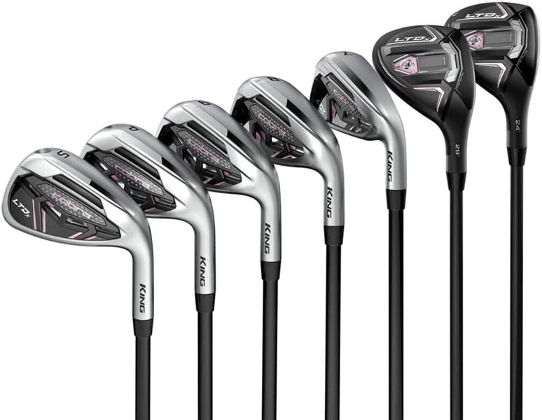 NEW Cobra King LTDX Womens Combo Iron Set 5,6 Hybrid/7PW+SW KBS PGI 55