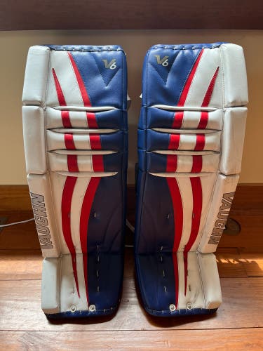 Used 34" Vaughn Pro Stock Velocity V6 Goalie Leg Pads