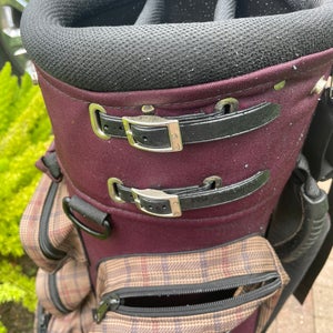 Golf cart bag with shoulder strap