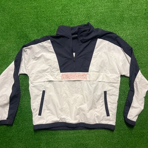 White Used Large Reebok Jacket