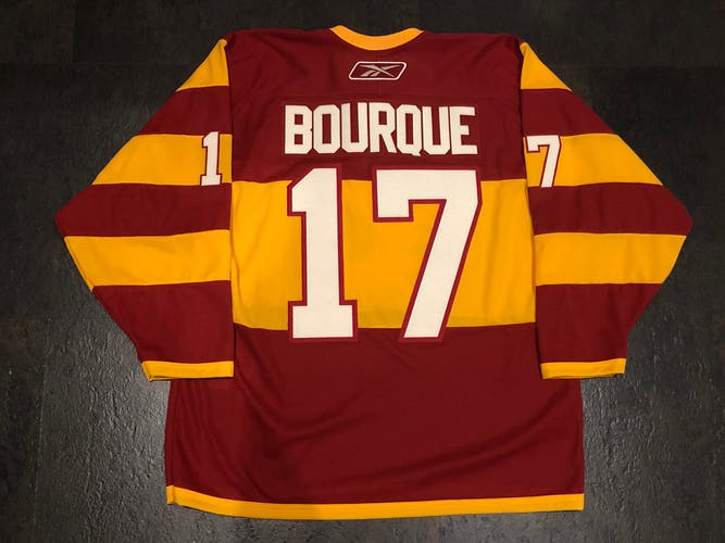 Reebok 2011 Calgary Flames BOURQUE Heritage Classic Jersey LARGE **Felt Lettering**