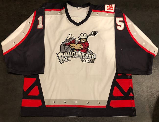 GAMEWORN 2003 Riddell NLL Calgary Roughnecks KIRKBY Home Lacrosse Jersey