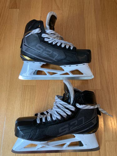 Senior Used Bauer Supreme S27 Hockey Goalie Skates Regular Width Size 9.5