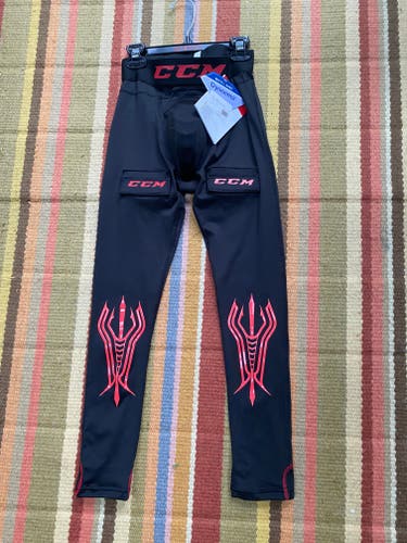 Black New Adult Small CCM Compression pants with jock