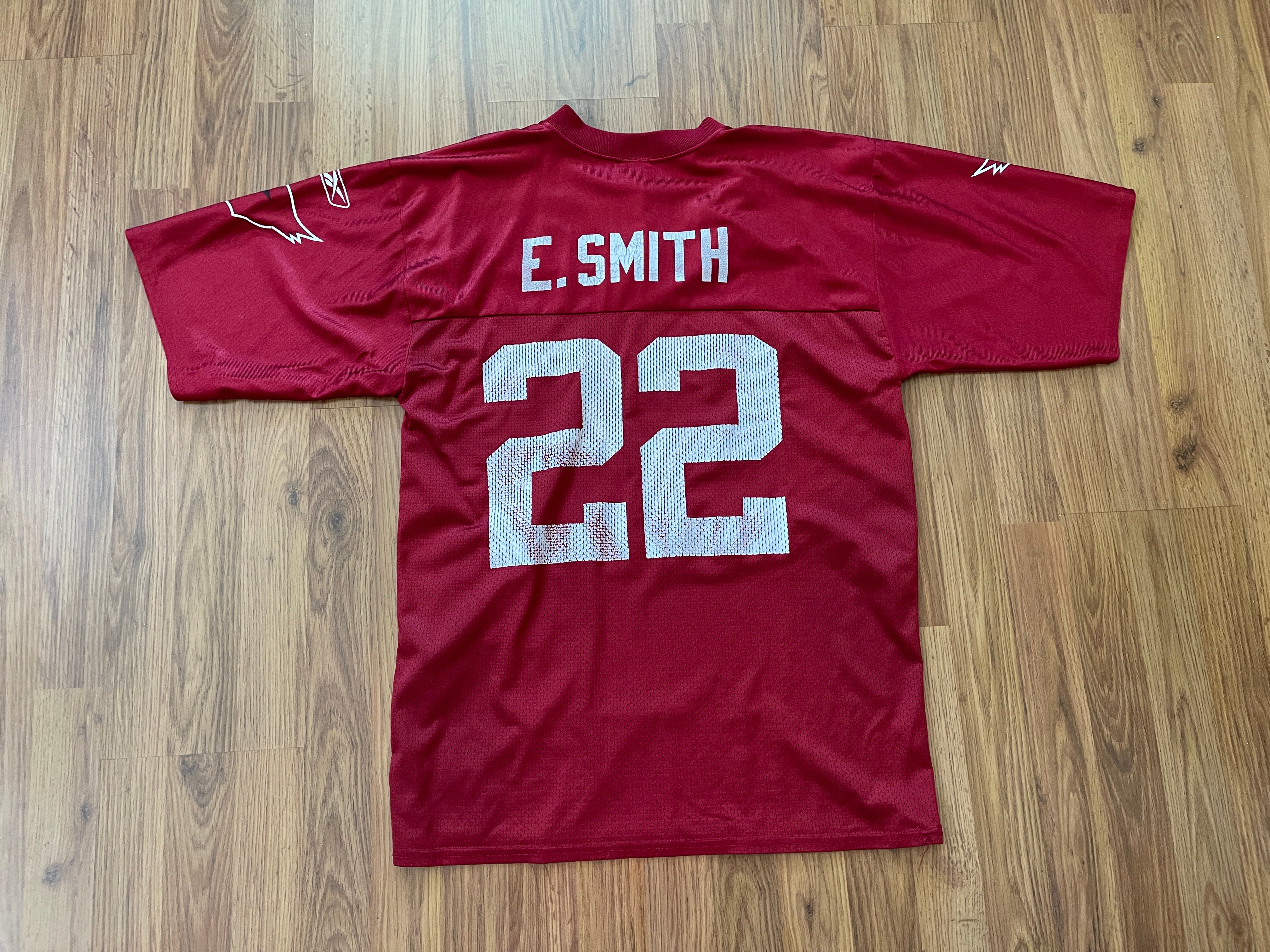 Vintage RARE Reebok NFL Arizona Cardinals Emmitt Smith #22 Jersey Size L.