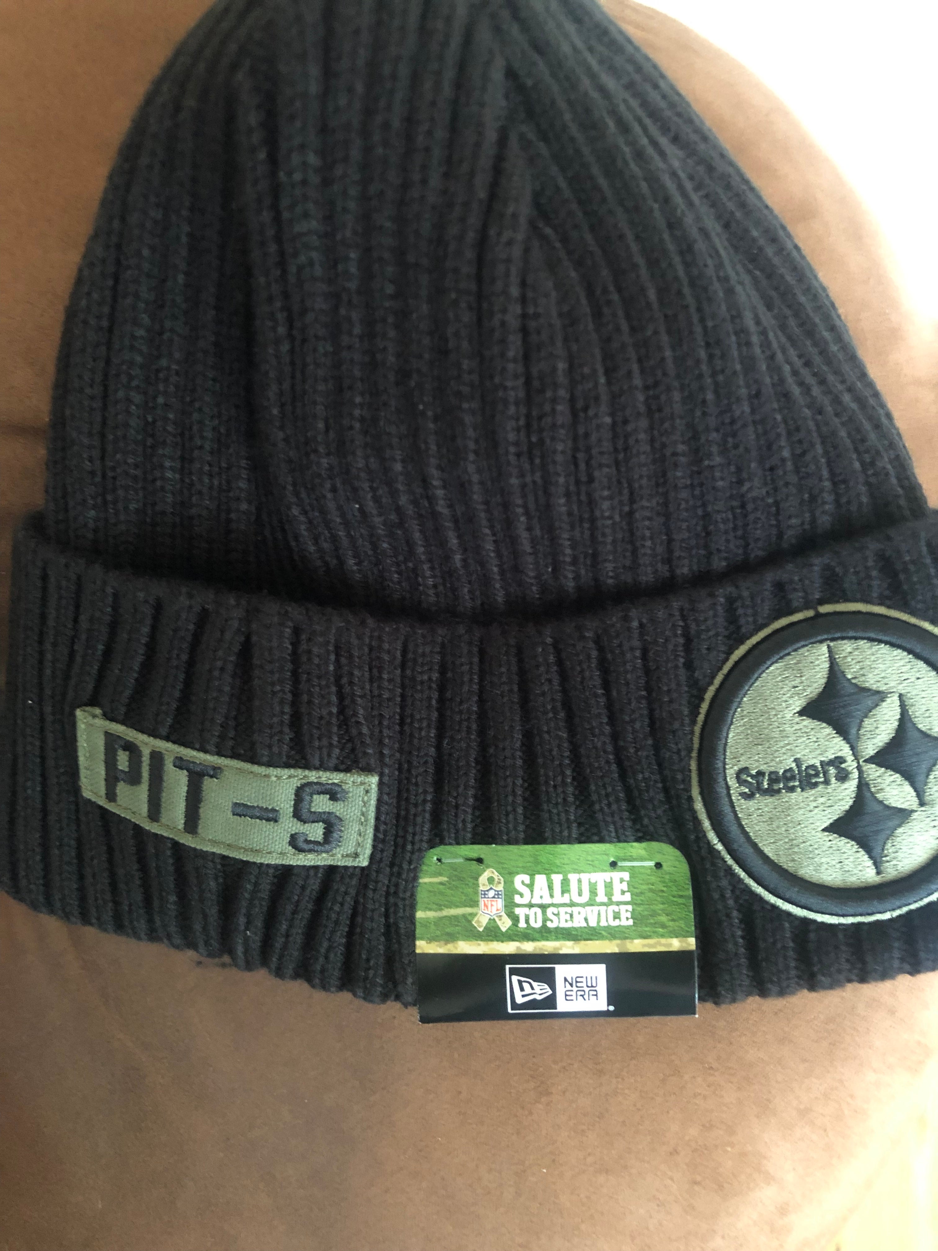 New Era Men's Pittsburgh Steelers Salute to Service Black Knit