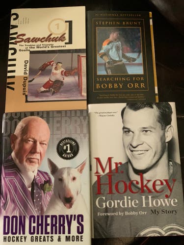 Lot of 4 hockey books Bobby Orr Gordie Howe