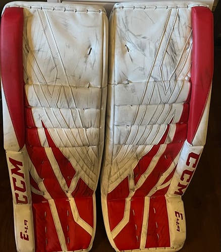 Used 33" CCM Extreme Flex E4.9 Goalie Leg Pads