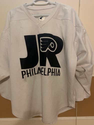 Grey + White Phila Jr Flyers Used Small Practice Jersey