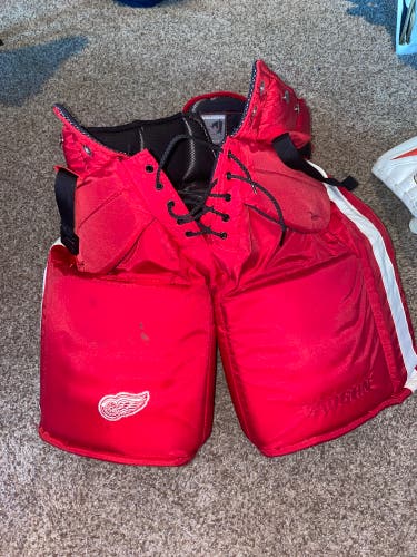 New XL Vaughn Pro Stock Hockey Goalie Pants Detroit Red Wings