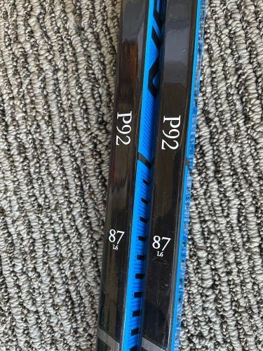 Like New! (2) Senior RH P92 Pro Stock Nexus 2N Pro Hockey Stick - P92, 87 Flex, L6