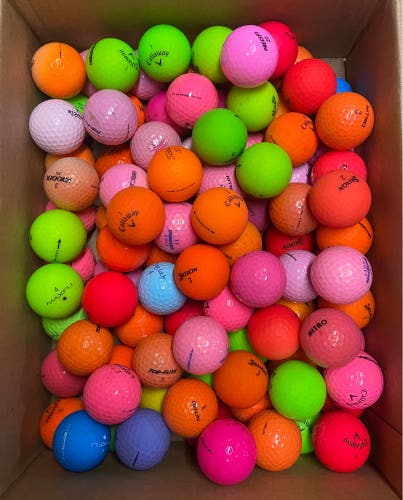100 Used Color Golf Balls