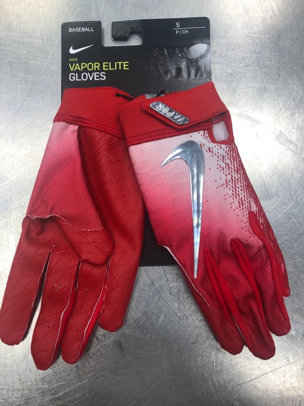 Nike Vapor Elite Pro Batting Gloves: GB0372 Red / Small 