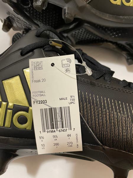 Adidas FREAK 20 SAMPLE Black/Gold Football Cleats Size 10 Adidas FREAK 20 SAMPLE Black/Gold Football Cleats Size 10  main image 4
