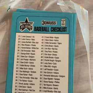 1987 oversize donruss major league all star set
