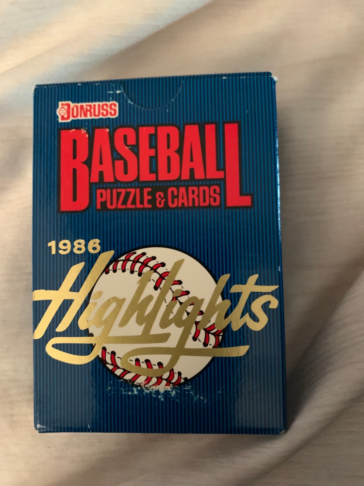 1986 donruss highlights baseball puzzle and cards