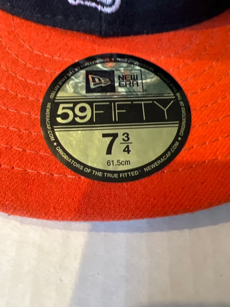 MLB Detroit Tigers Orange D Logo Fitted 7 Hat New Era 59FIFTY NEW NWOT