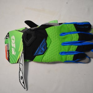 NEW - Fly Racing F16 Motocross Gloves, Green/Blue/Black, XL-11