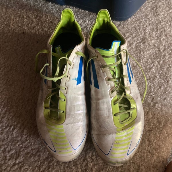 White Men's Molded Cleats Adidas F50 Adizero TRX Cleats