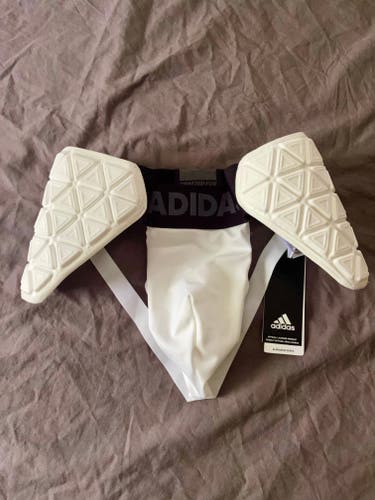 Mens Adidas Alphaskin Force Football Jock Strap with Hex Pads Size Medium NWT RARE