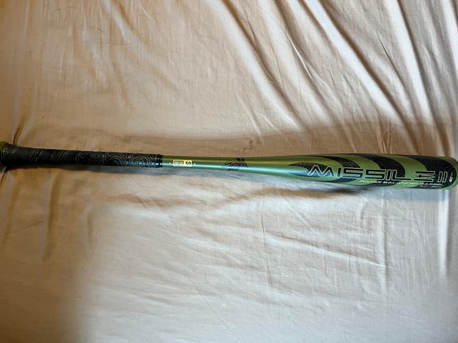 Barely Used BBCOR Certified 2022 Alloy Missile Bat (-3) 31 oz 34"