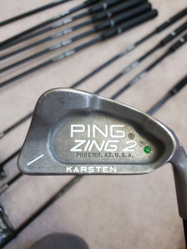 RH Ping Zing 2 Green Dot Iron Set 1-PW Regular Flex Graphite Karsten Matching