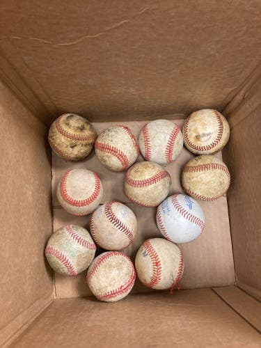 1 dozen used practice baseballs