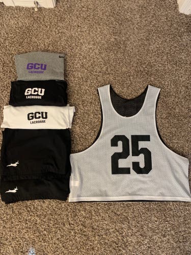 GCU Lacrosse 2020-2021 Team Issued Nike Practice Apparel + HOODIE (Shooter Shirts, Shorts, Pinnie)