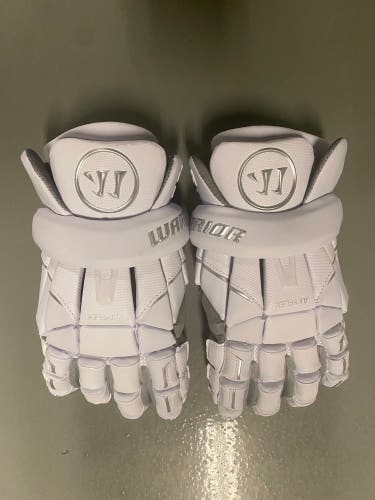 USED ONCE Warrior 12" (size Medium) EVO QX Lacrosse Gloves