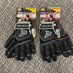 Easton 2-Pack Adult Medium Walk-Off NX Black batting gloves