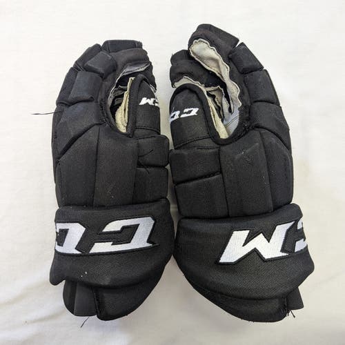 Used CCM HGTK Gloves 15" - Black - AHL (1036B)