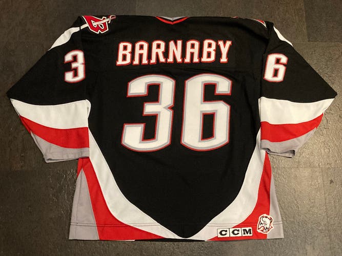 CCM Replica Buffalo Sabres BARNABY Road Jersey LARGE **SEE PHOTOS**
