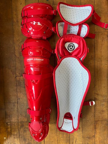 Used Adult Under Armour Catcher's Leg Guards