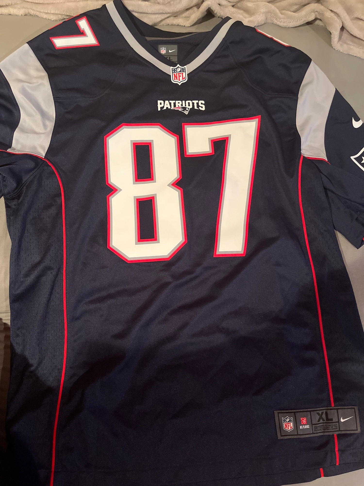 Nike Patriots 87 Rob Gronkowski White Women Vapor Untouchable