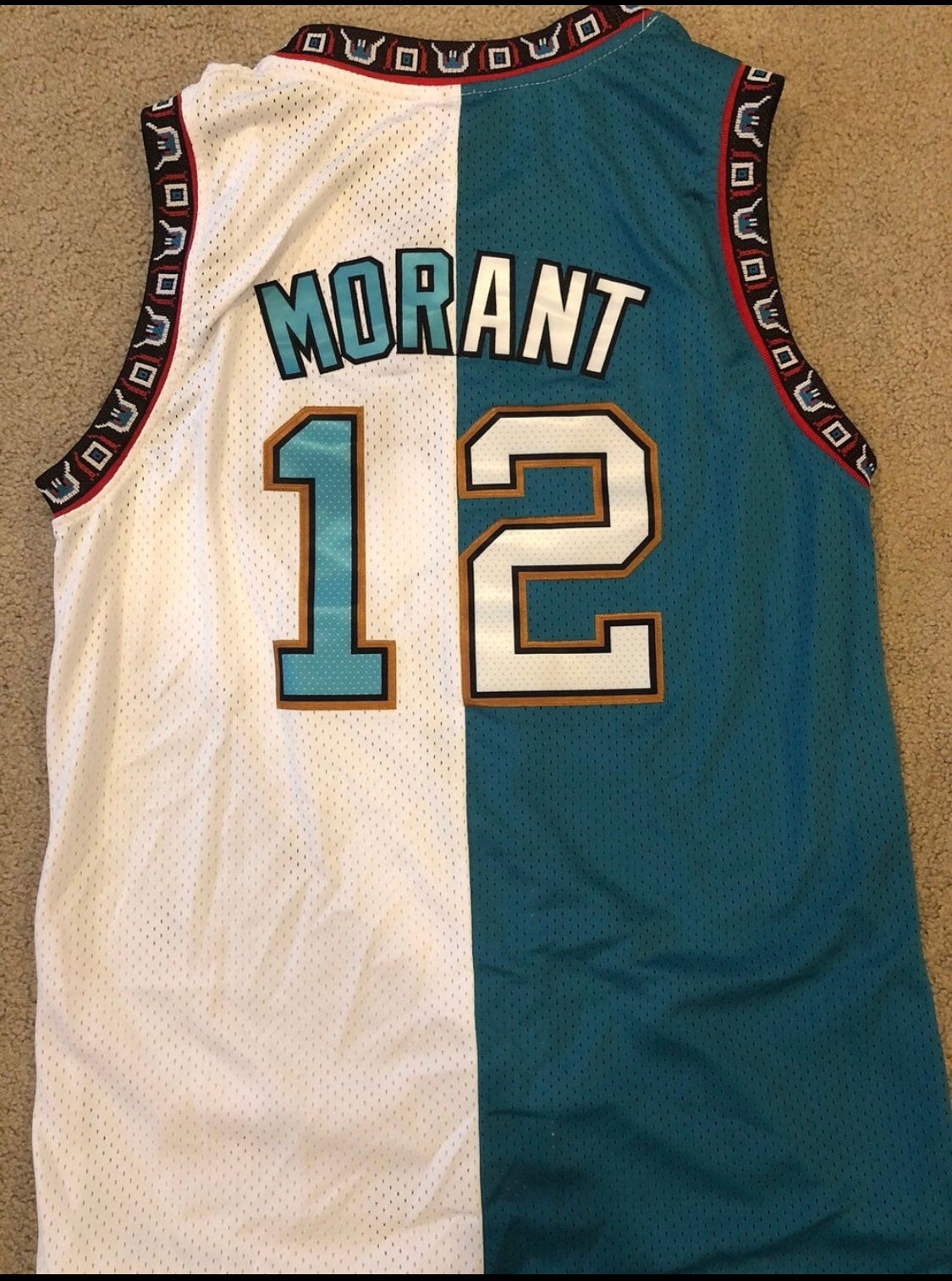 ja morant half and half jersey