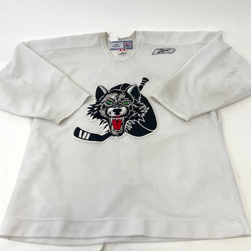 Used White Chicago Wolves AHL Hockey Team Issued Practice Jersey | Size 56