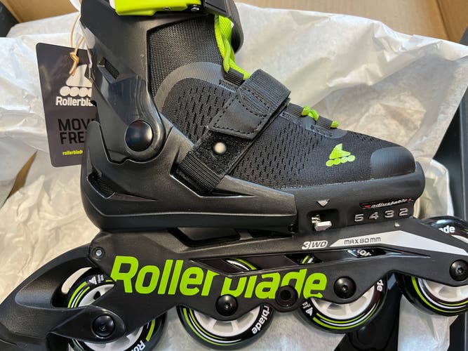 New Rollerblade Microblade Inline Skates Regular Width Kids Size 2-5 (210) [27200807]