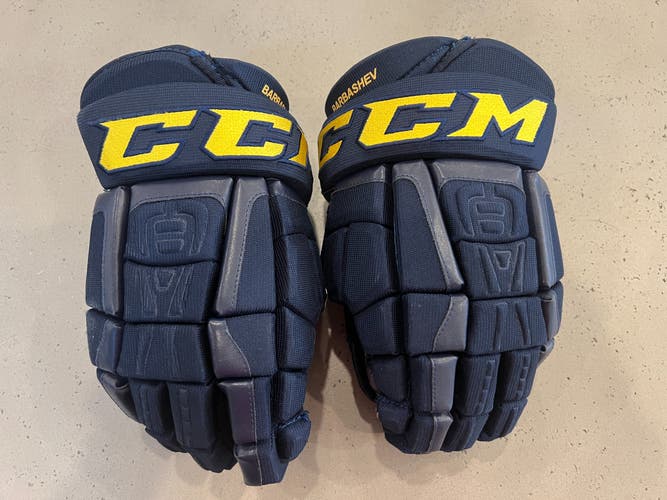 Used CCM Pro Stock Gloves 14" Navy Colour