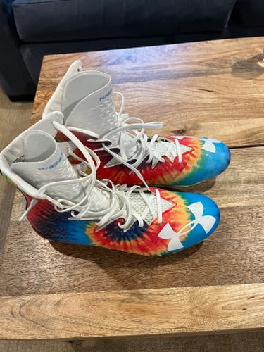 Orange Adult New Men's Size 11 (Women's 12) Molded Cleats Under Armour High Top ClutchFit