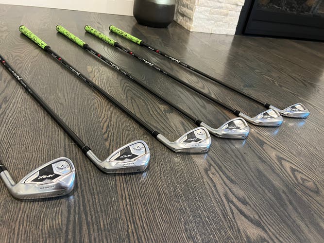 Callaway Apex 19 Iron Set 6-PW+AW UST Mamiya Recoil ES 780 F4 Stiff Graphite RH