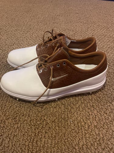 Nike Fitsole Men’s Size 11 Golf Shoes White and Brown