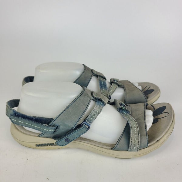 Merrell Nubuck Leather Sandals Womens Bering Sea Outdoor Size: 11 | SidelineSwap