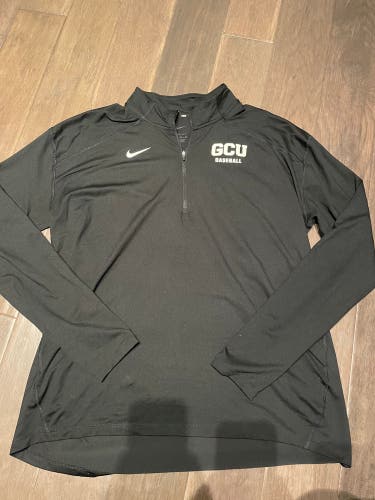 GCU Baseball Nike Men’s XL Golf Travel Dri-Fit 1/4 Zip Black Jacket