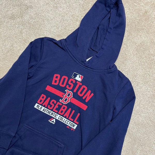 Boston Red Sox Sweatshirt Kids Small Youth Blue Hoodie MLB Baseball  Majestic